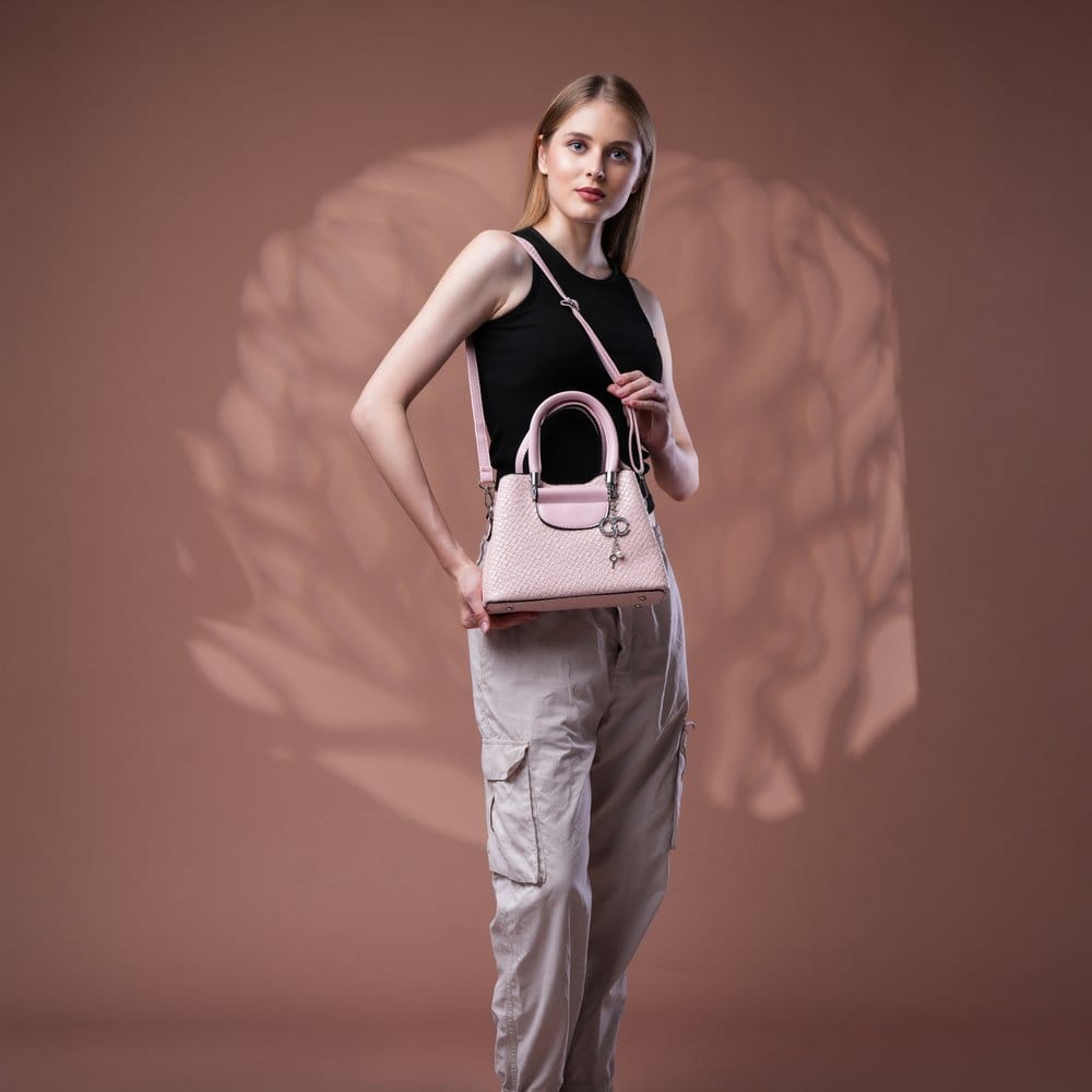 ZP-21 Blush Rose Croco Handbag