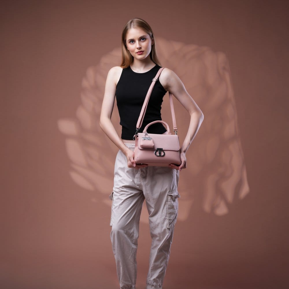ZP-23 Soft Rose Buckle Crossbody